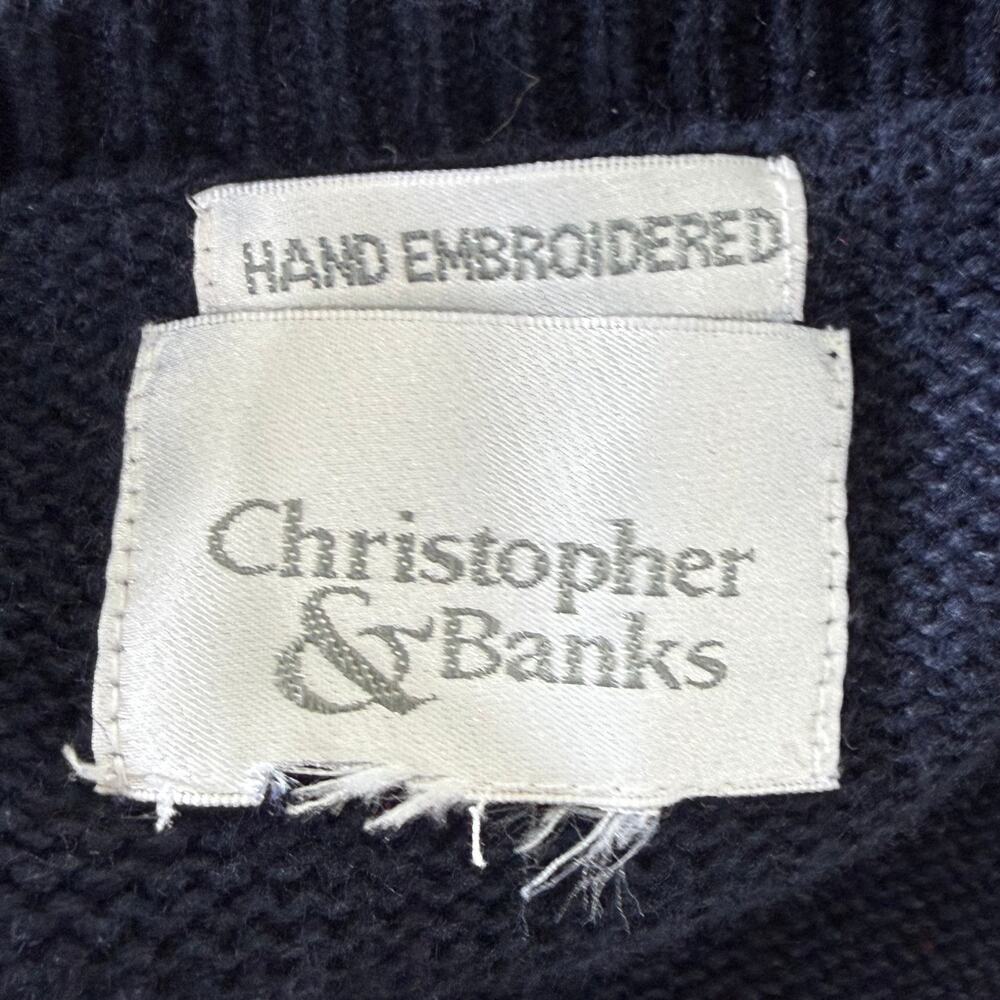 Y2k Embroidered Apple Cardigan Sweater Whimsy Twee Novelty Art Teacher Cottage L - Picture 8 of 10